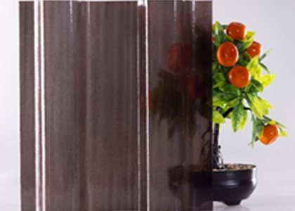 Композитный лист COMPOGLASS КРИСТАЛЛ С-20, коричневый RAL 8019, 1150х2000