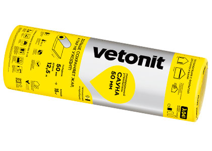 Утеплитель и пароизоляция Vetonit Сауна - Рулон