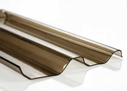 Композитный лист COMPOGLASS КРИСТАЛЛ С-20, коричневый RAL 8019, 1150х2000