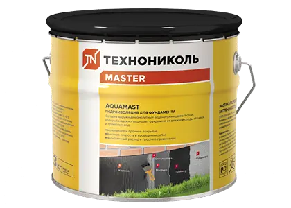 Мастика битумная AquaMast Фундамент 3, 10, 18 кг